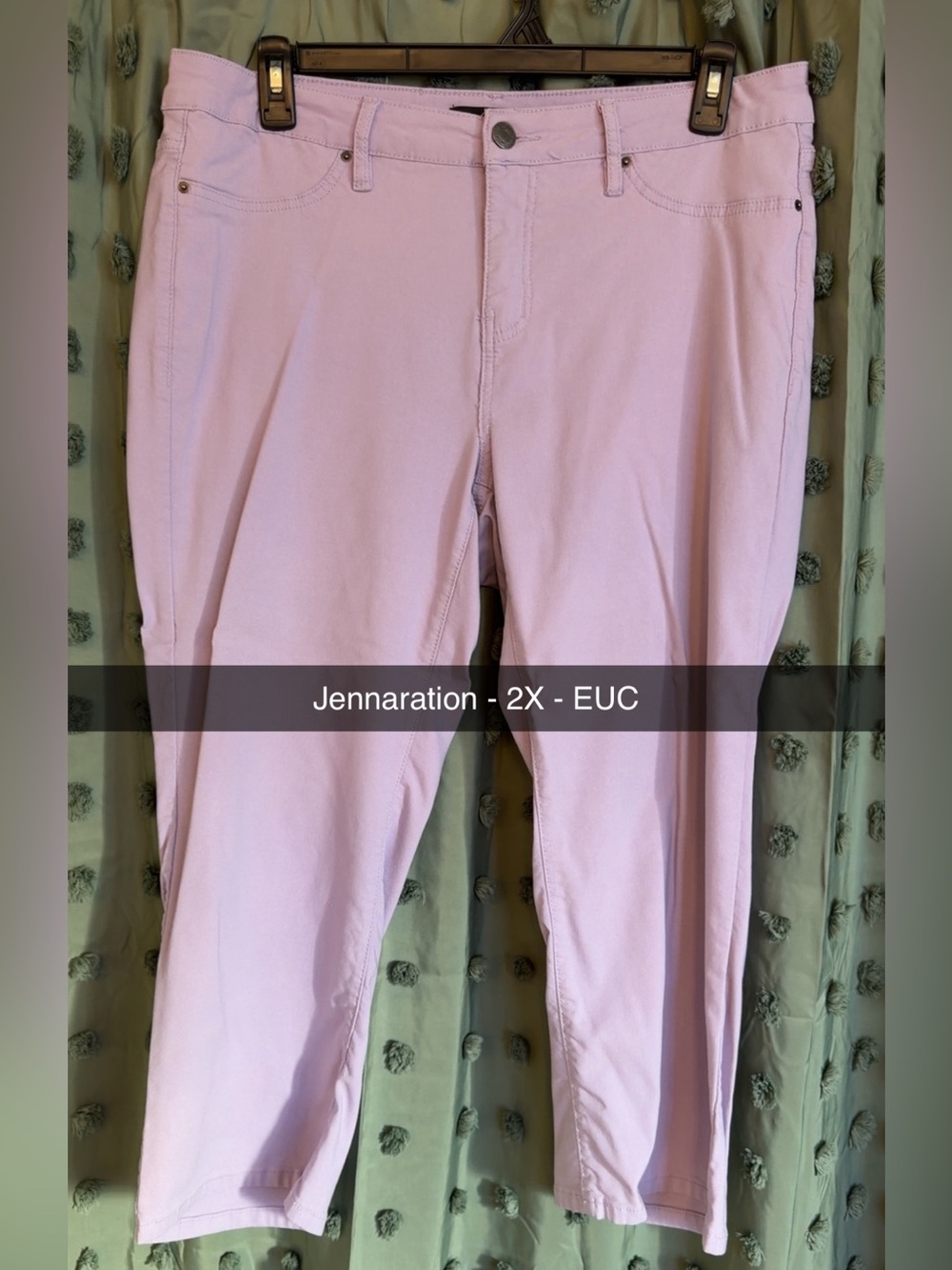 PLUS SIZE Lavender Hyperstretch Cropped Pants